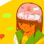 Image of an anime girl with a woman sitting in a control room in her head